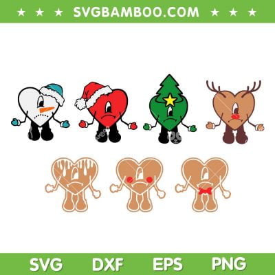 Un Navidad Sin Ti SVG, Bad Bunny Sad Heart Christmas SVG, Little Un Navidad Sin Ti SVG DXF EPS PNG