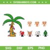 Una Navidad Sin Ti Coconut Tree SVG, Bad Bunny Heart SVG, Bad Bunny Una Navidad SVG DXF EPS PNG