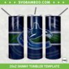 Vancouver Canucks 20oz Skinny Tumbler Template PNG, NHL Logo Vancouver Canucks Tumbler Wrap PNG, Hockey Sports Tumbler Sublimation Design PNG Download