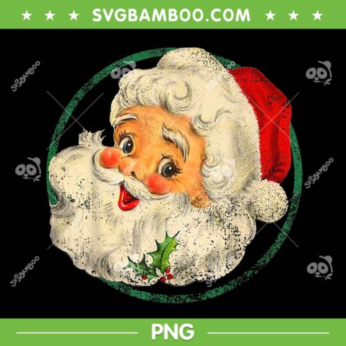 Vintage Christmas Santa Claus Face Old Fashioned PNG, Vintage Santa Claus PNG, Merry Christmas PNG