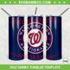 Washington Nationals 20oz Skinny Tumbler Template PNG, MLB Washington Nationals Tumbler Wrap PNG, Baseball Sports Tumbler Sublimation Design PNG Download