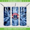 Washington Wizards 20oz Skinny Tumbler Template PNG, Washington Wizards Logo Tumbler Wrap PNG, NBA Basketball Tumbler Sublimation Design PNG Download