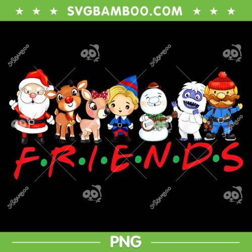 Christmas Friends Santa Rudolph Snowman PNG, Kids Family Christmas PNG, Friends Christmas PNG