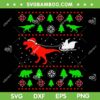 Dinosaur Ugly Christmas SVG, Dinosaur Christmas Pattern SVG, Christmas Trex SVG DXF EPS PNG
