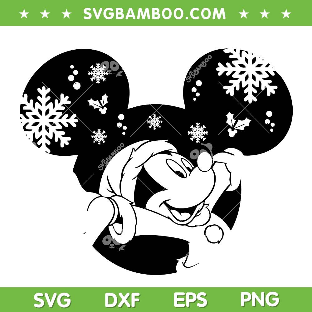 Disney Ear Mickey Christmas SVG, Mouse Ears Xmas