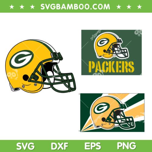 Green Bay Packers Helmet SVG, Packers Football Helmet SVG, Football Teams SVG DXF EPS PNG