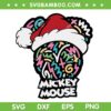 Mickey Santa Xmas 2022 SVG, Santa Hat Mickey Santa Xmas 2022, Funny Santa Head Mickey Mouse SVG DXF EPS PNG
