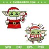 Santa Coat Baby Yoda Christmas SVG, Star Wars Yoda Christmas Lights SVG, Yoda Candy Cane Xmas Lights SVG DXF EPS PNG
