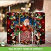 Santa Merry Christmas Buffalo Plaid 20oz Skinny Tumbler Template PNG, Santa Christmas Lights Tumbler Wrap PNG, Merry Christmas Tumbler Sublimation Design PNG Download