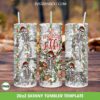 Skeleton Santa Hat Leopard 20oz Skinny Tumbler Template PNG, Skeleton I'm Freaking Jolly Tumbler Wrap PNG, Skeleton Christmas Tumbler Sublimation Design PNG Download