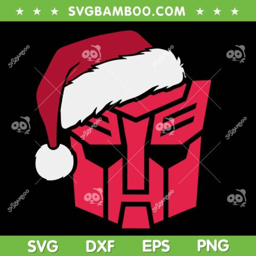 Transformers Christmas SVG, Autobots Santa Hat SVG, Christmas Autobots SVG DXF EPS PNG