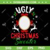 Ugly Christmas Sweater With Mirror SVG, Reindeer Mirror Christmas SVG, Xmas Sweater Santa Claus SVG DXF EPS PNG