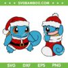 Squirtle Pokemon Santa SVG, Pokemon Water Type Characters SVG, Christmas Water Pokemon SVG DXF EPS PNG