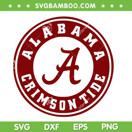 Alabama Crimson Tide Logo SVG PNG, Alabama Crimson Tide Football SVG, Football Sport DXF EPS SVG PNG