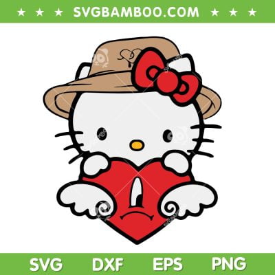 Bad Bunny Hello Kitty SVG PNG, Hello Kitty Un Verano Sin Ti SVG, Hello Kitty Valentine DXF EPS SVG PNG