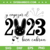 Bad Bunny New Year 2023 SVG PNG, Happy New Year Bad Bunny SVG, 2023 New Year DXF EPS SVG PNG