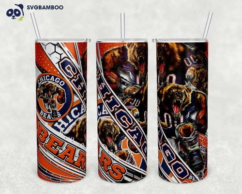 Chicago Bears 20oz Skinny Tumbler Template PNG, Logo Chicago Bears Tumbler Wrap PNG, Football Tumbler Sublimation Design PNG Download Chicago Bears 20oz Skinny Tumbler Template PNG, Logo Chicago Bears Tumbler Wrap PNG, Football Tumbler Sublimation Design PNG Download
