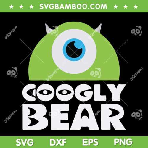 Disney Monster Inc Googly Bear SVG PNG, Mike Wazowski Googly Bear SVG, Monster Inc DXF EPS SVG PNG