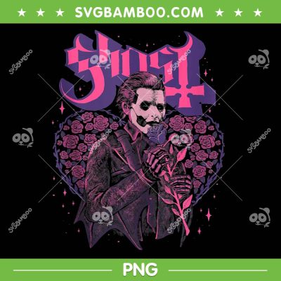 Ghost Bouquet IV PNG, Valentine Ghost Joker PNG, Ghost Joker With Rose PNG