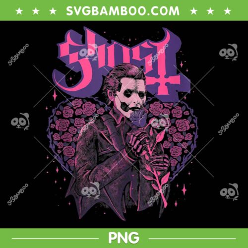 Ghost Bouquet IV PNG, Valentine Ghost Joker PNG, Ghost Joker With Rose PNG