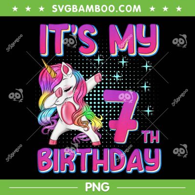 Girl Unicorn Two Year Old PNG, It's My 7th Birthday PNG, Seven Year Old Kids PNG Girl Unicorn Two Year Old PNG, It's My 7th Birthday PNG, Seven Year Old Kids PNG