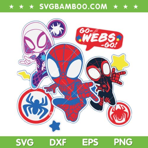 Kids Spidey Go Web Go SVG PNG, Marvel Spiderman Go Web Go SVG, Spiderman DXF EPS SVG PNG