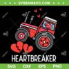Kids Valentines Day Tractor Heartbreaker SVG PNG, Truck Toddler Boys Kids SVG, Heartbreaker DXF EPS SVG PNG