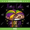 King Cake Calories Don't Count PNG, Mardi Gras Cake PNG, Funny Mardi Gras PNG