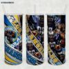 Los Angeles Chargers 20oz Skinny Tumbler Template PNG, Chargers Tumbler Wrap PNG, NFL Logo Tumbler Sublimation Design PNG Download