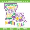 Louisiana Nola Mardi Gras SVG PNG, New Orleans Map SVG, Mardi Gras Carnival DXF EPS SVG PNG