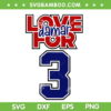 Love For Damar SVG PNG, Love Damar Hamlin 3 SVG, Buffalo Bills DXF EPS SVG PNG