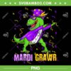 Mardi Gras Dabbing T Rex PNG, Dinosaur Mardi Grawr Bead PNG, Mardi Grawr PNG