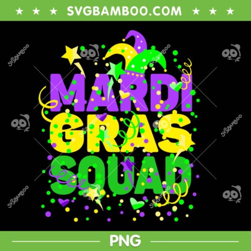 Mardi Gras Squad Party PNG, Funny Mardi Gras Squad PNG, Mardi Gras Trip Matching PNG