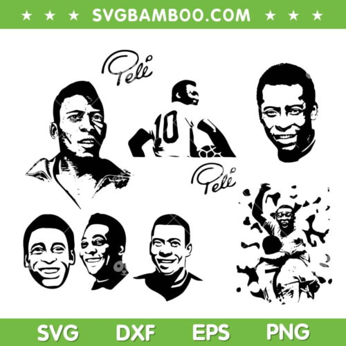 Pele Football SVG Bundle, Brazilian Footballer Pele SVG Bundle, Pele 10 SVG Bundle DXF EPS SVG PNG