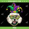 Poodle Dog Mardi Gras PNG, Dog Head Jester Carnival PNG, Mardi Gras Dog PNG