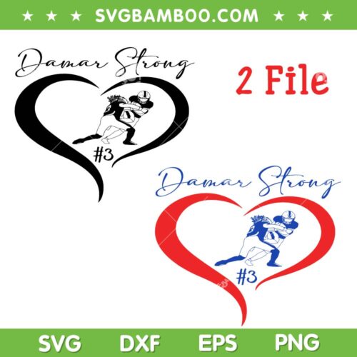 Damar Hamlin SVG PNG DXF EPS, Damar Strong SVG, 2 File Damar Hamlin Digital Download