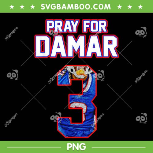 Pray For Damar PNG, Damar Hamlin PNG, Pray For Damar 3 PNG, Buffalo Bills PNG