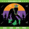 Retro Bigfoot Mardi Gras SVG PNG, Mardi Gras Hat Beads SVG, Mardi Gras DXF EPS SVG PNG