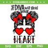 This Diva Will Steal Your Heart SVG PNG, Messy Bun Valentine 2023 SVG, Girl Valentine DXF EPS SVG PNG This Diva Will Steal Your Heart SVG PNG, Messy Bun Valentine 2023 SVG, Girl Valentine DXF EPS SVG PNG