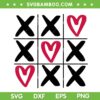 Tic Tac Toe SVG PNG, Valentine's Day Xo Xo SVG, Valentines Tic Tac Toe DXF EPS SVG PNG