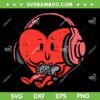 Valentines Day Heart Gamer SVG PNG, Gaming Heart Valentines Day SVG, Game Love DXF EPS SVG PNG