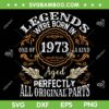 Vintage 1973 Birthday SVG PNG, Classic Turning 50 Years SVG, 39th Birthday DXF EPS SVG PNG