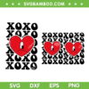 XOXO Bad Bunny Heart SVG PNG, Sad Heart XOXO SVG, Bad Bunny Valentine DXF EPS SVG PNG