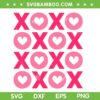 XOXO Sublimation SVG PNG, Valentines XOXO SVG, XOXO Heart Valentines DXF EPS SVG PNG