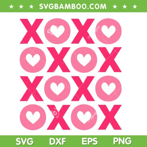 XOXO Sublimation SVG PNG, Valentines XOXO SVG, XOXO Heart Valentines DXF EPS SVG PNG