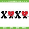 XoXo Bad Bunny SVG PNG, Sad Heart Valentine Day SVG, Bad Bunny Sad DXF EPS SVG PNG