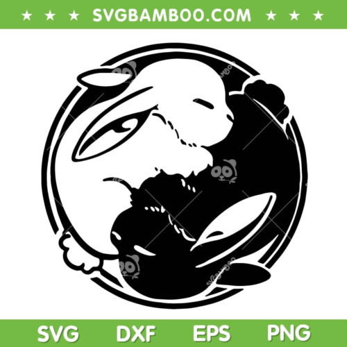 Yin Yang Year Of The Rabbit SVG PNG, Happy Chinese New Year 2023 SVG, Happy New Year Bunny DXF EPS SVG PNG