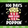 100 Days And Still Poppin SVG PNG, 100 Days Of School SVG, Popcorn DXF EPS SVG PNG
