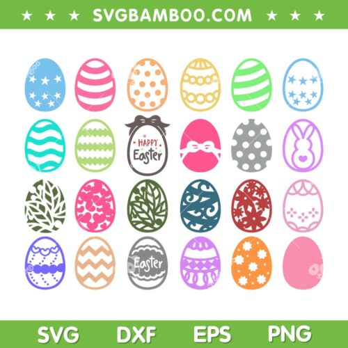 2023 Easter Eggs SVG Bundle, Happy Easter Day 2023 SVG Bundle, Easter Eggs DXF SVG PNG EPS