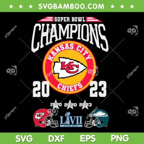 Chiefs Super Bowl Champions 2023 SVG, Chiefs Beat The Eagles SVG PNG, Kansas City Chiefs Champs 2023 SVG DXF EPS PNG